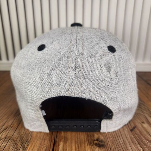 Illuminati Occult Geometric Sandwich Hat Cap Snapback Gray Hip Hop Three In Logo - Picture 5 of 10